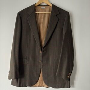 Brioni Men’s Grey/Green Patterned Suit Jacket Sport Coat (Size 42 US)
